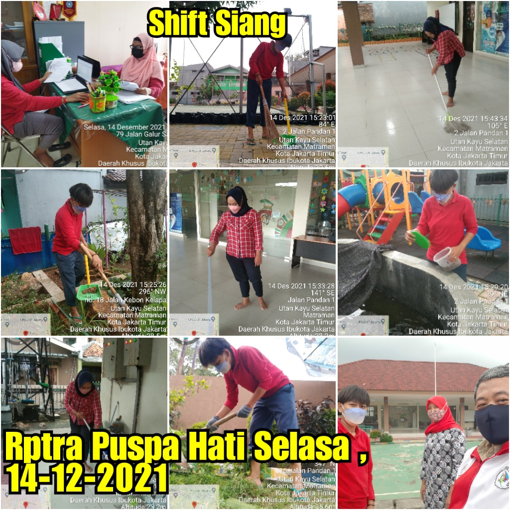 Piket dan monitoring pengelola Rptra Puspa Hati