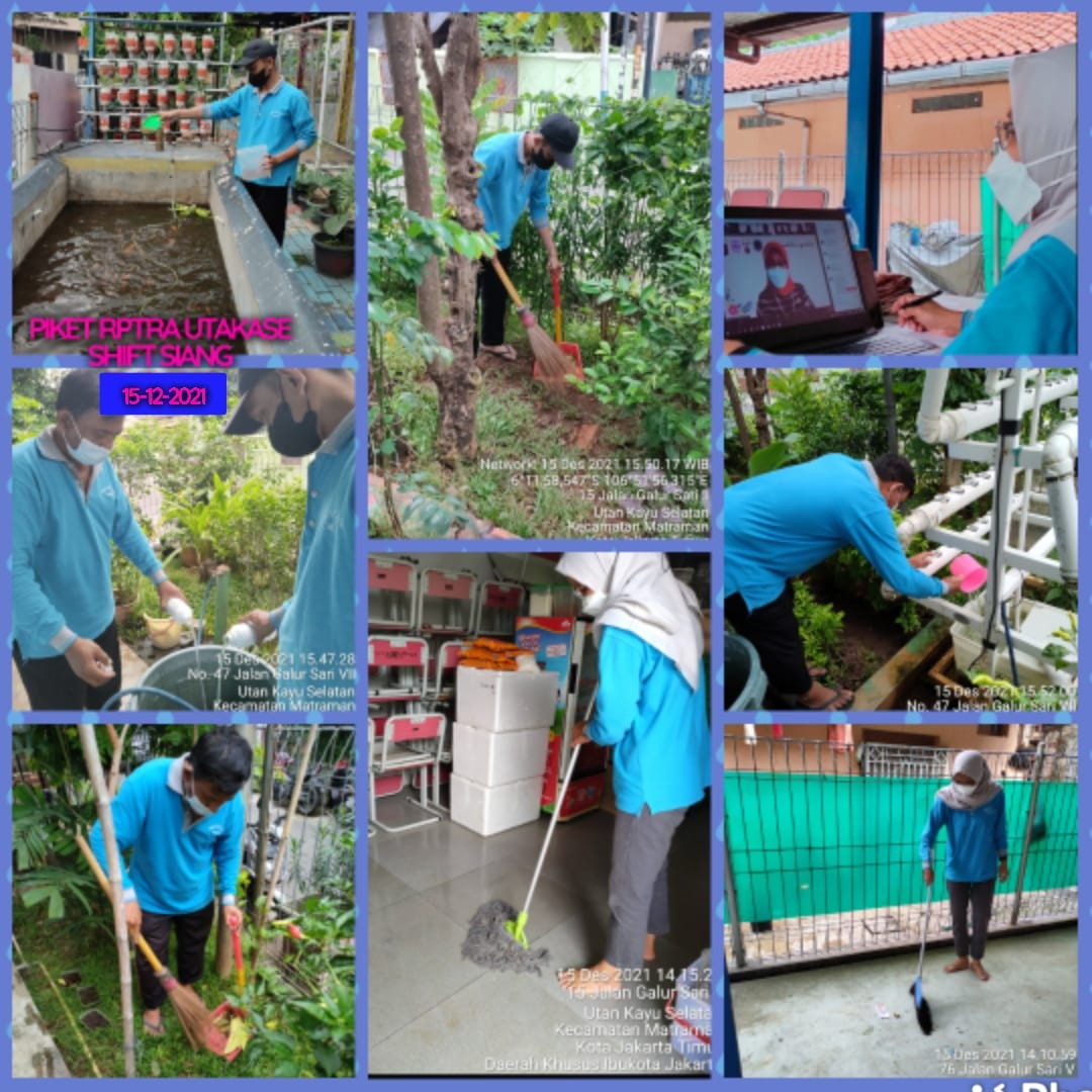 Piket dan Monitoring Pegelola Rptra Utakase Berseri