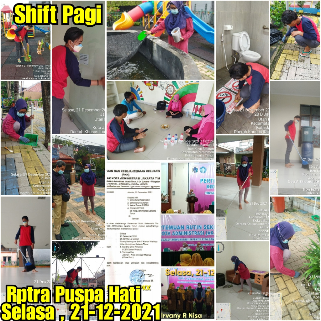 Piket dan Monitoring Pengelola Rptra Puspa Hati