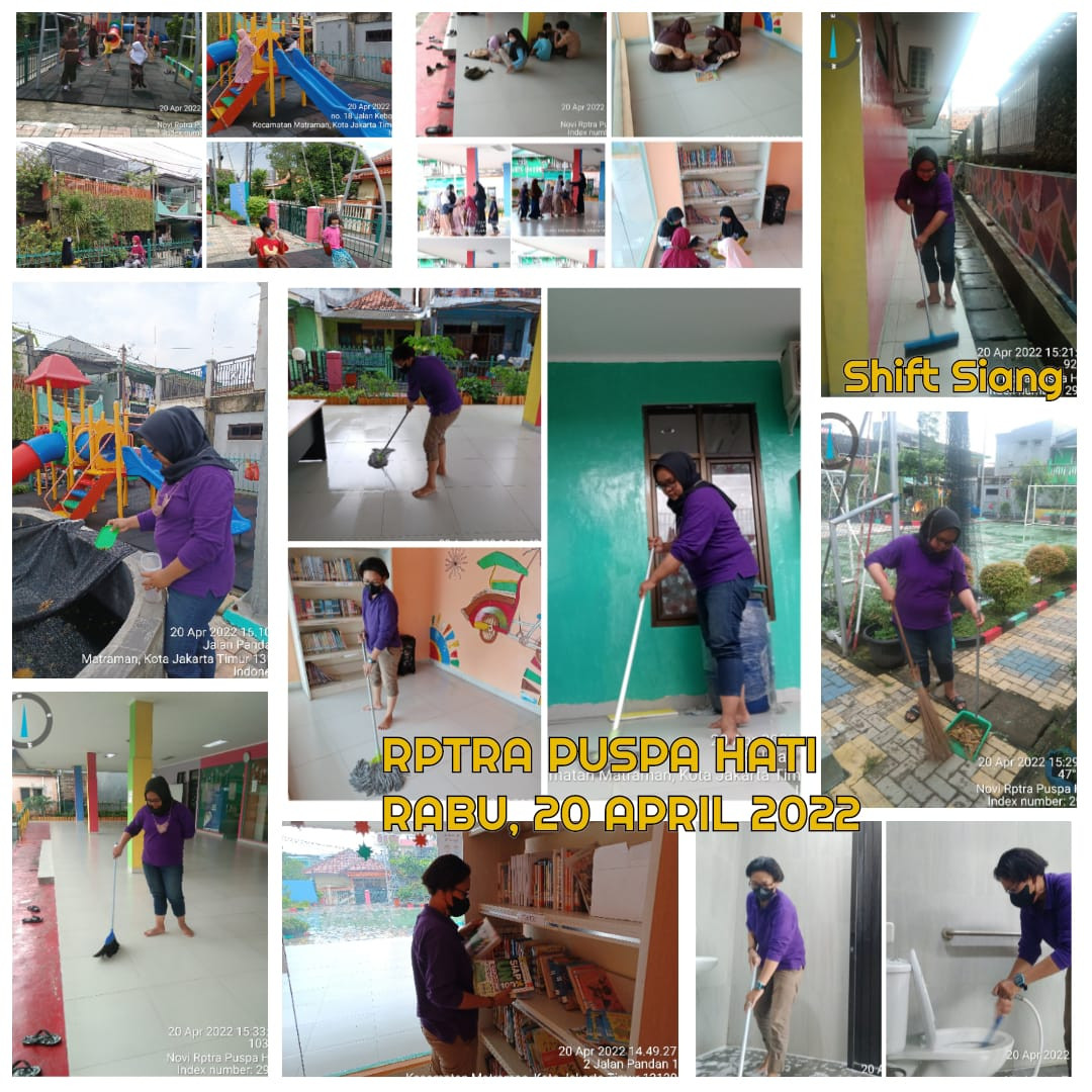 Piket dan monitoring pengelola RPTRA Puspa Hati