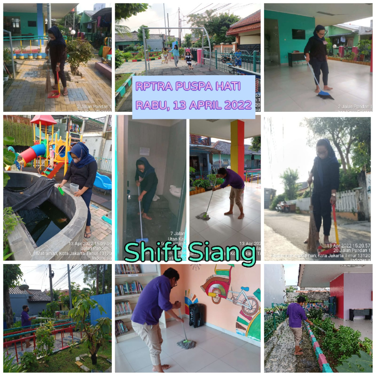 Piket dan monitoring pengelola RPTRA Kelurahan Utan Kayu Selatan