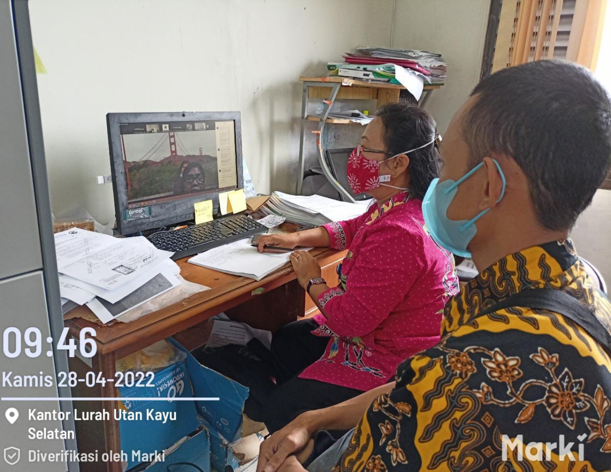 Zoom rapat Persiapan Kegiatan PN Pembentukan Rumah Data bersama pengelola RPTRA Utakase Berseri