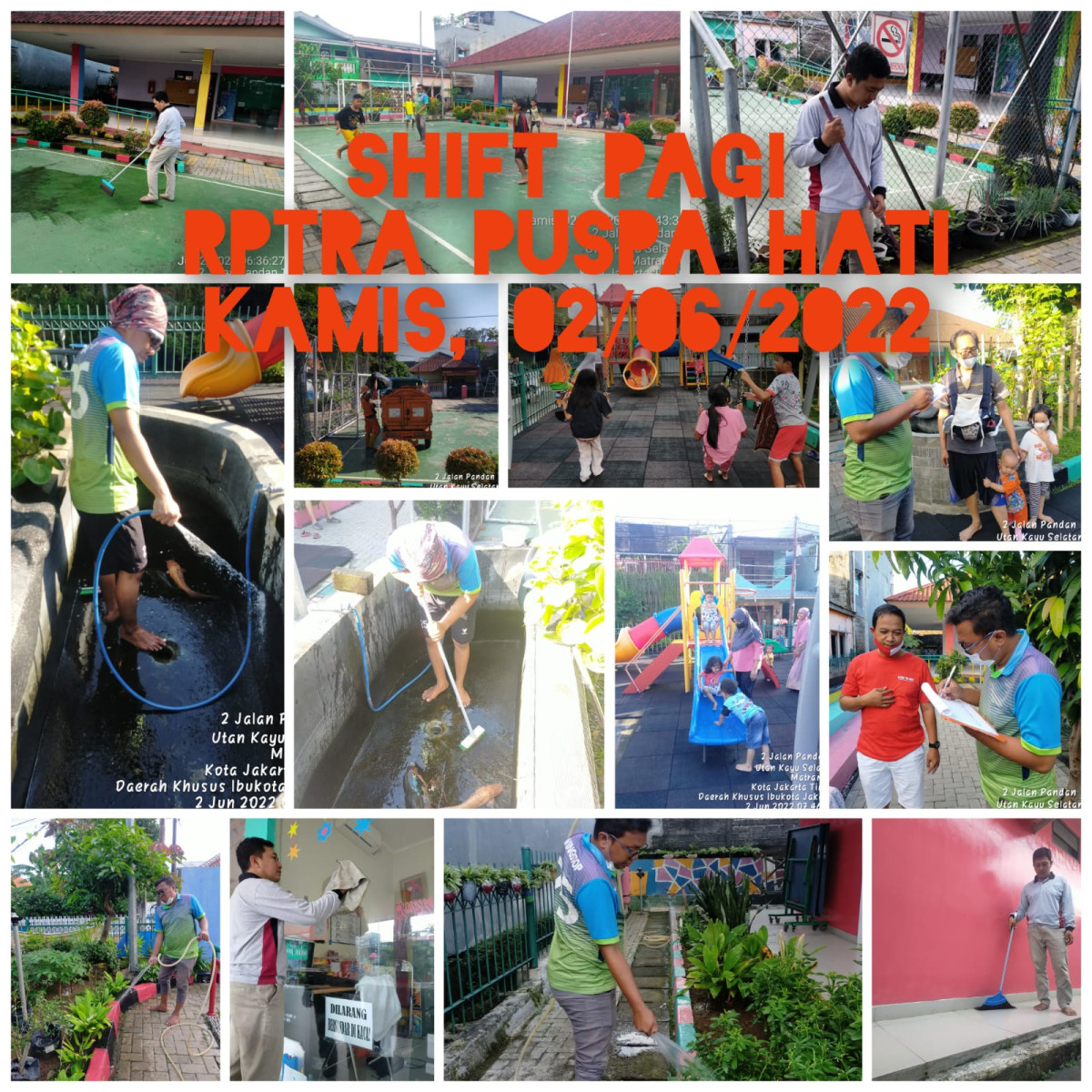 Piket Shift Pagi dan Shift Siang Pengelola RPTRA