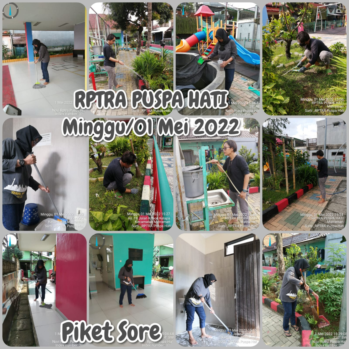 Piket dan Monitoring Pengelola Rptra Puspa Hati