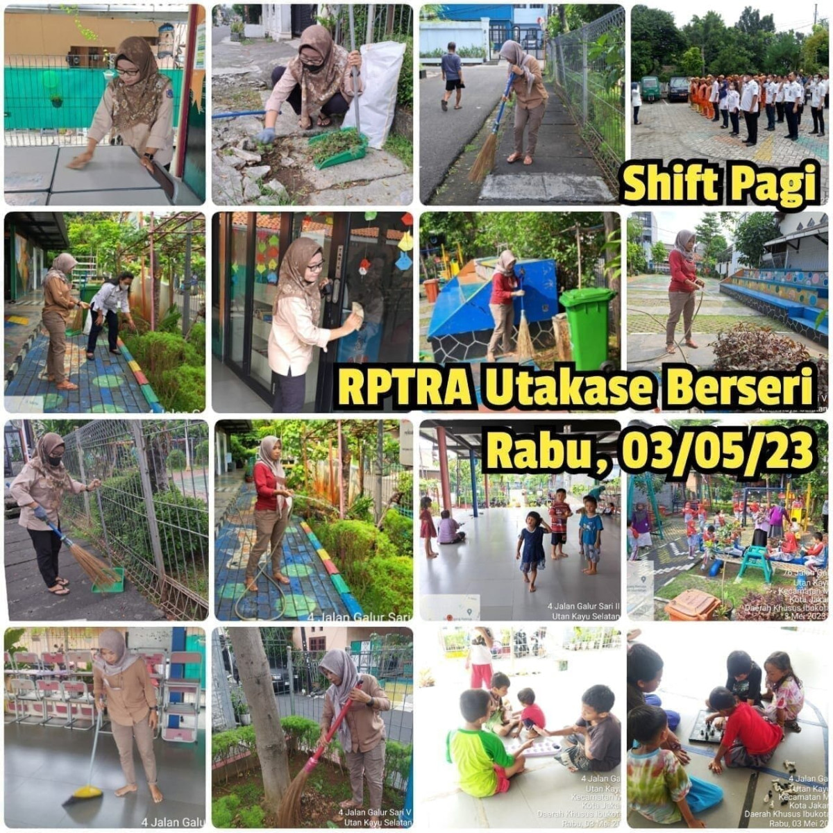 Piket Shift Pagi dan Shift Siang Pengelola RPTRA