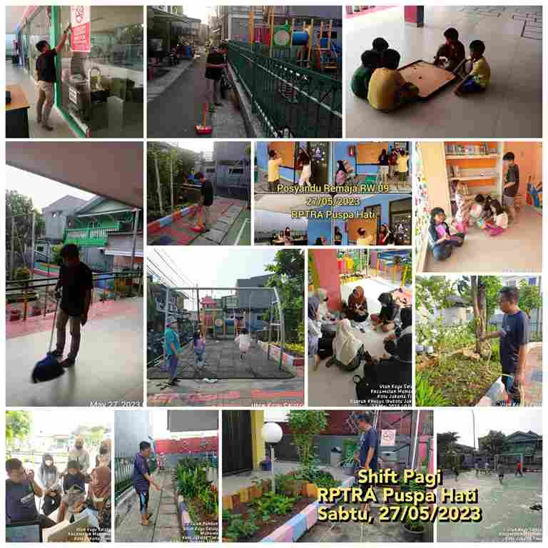 Piket Shift Pagi dan Shift Siang Pengelola RPTRA