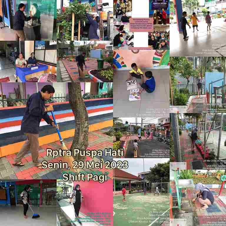 Piket Shift Pagi dan Shift Siang Pengelola RPTRA