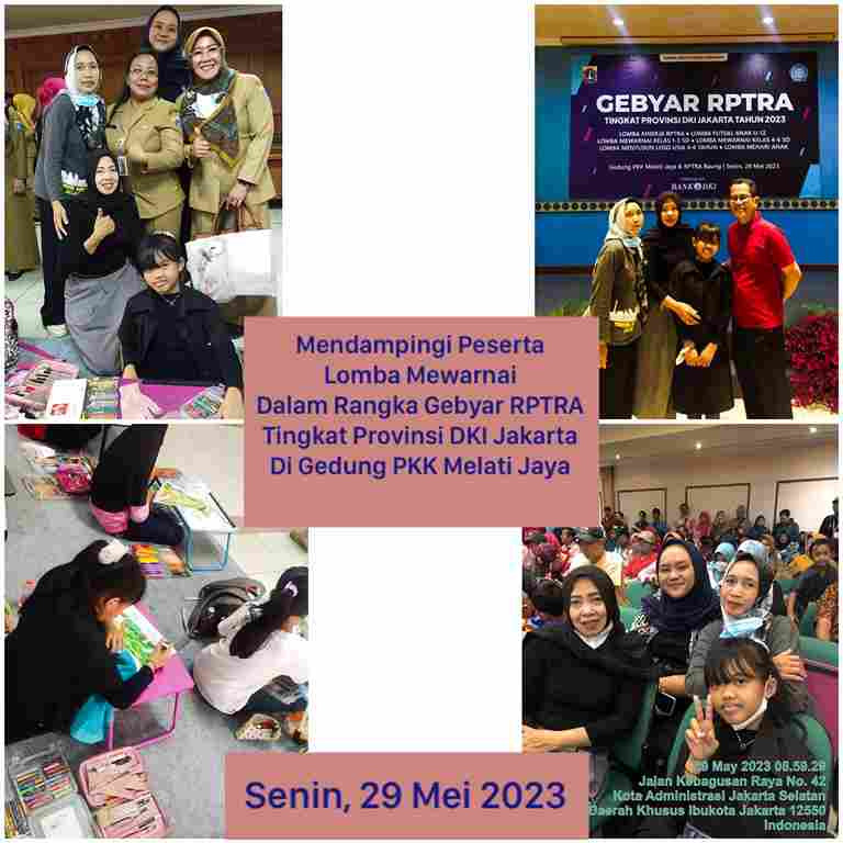 Pendampingan Lomba Mewarnai Gebyar RPTRA Tingkat Provinsi DKI Jakarta