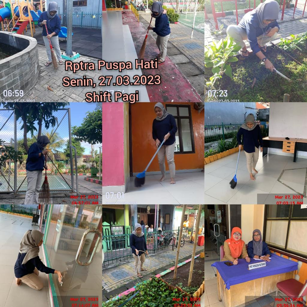 Piket Shift Pagi dan Shift Siang Pengelola Rptra