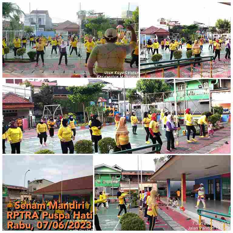 Senam Mandiri Warga RPTRA Puspa Hati