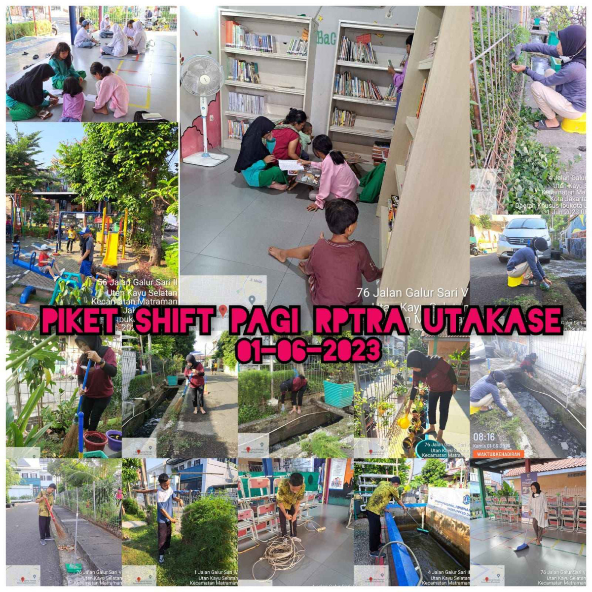 Piket Shift Pagi dan Shift Siang Pengelola RPTRA