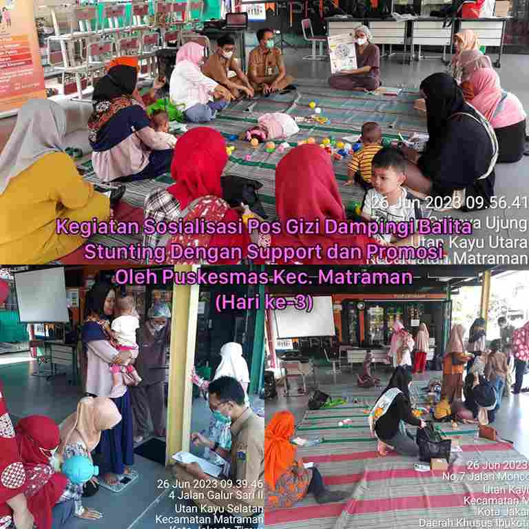 Sosialisasi Pos Gizi Dampingi Balita Stunting Dengan Support dan Promosi oleh Puskesmas Kec. Matraman
