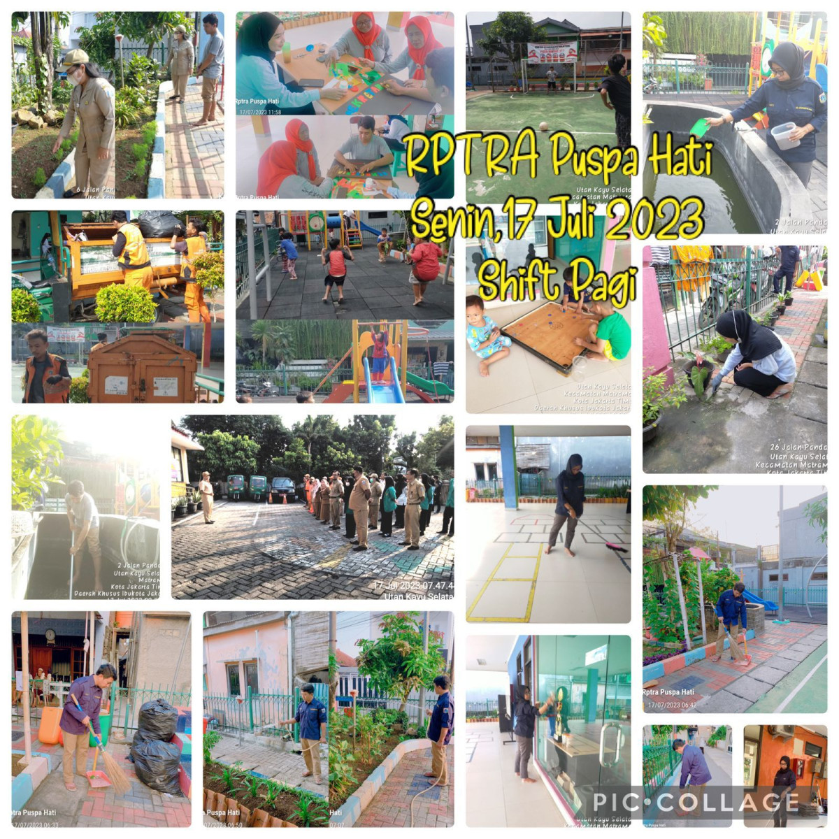 Piket Rptra Utakase dan Puspa Hati Shift Pagi