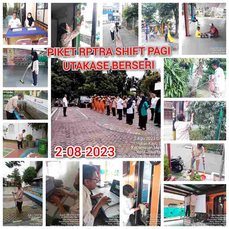 Piket Shift Pagi dan Shift Siang Pengelola RPTRA