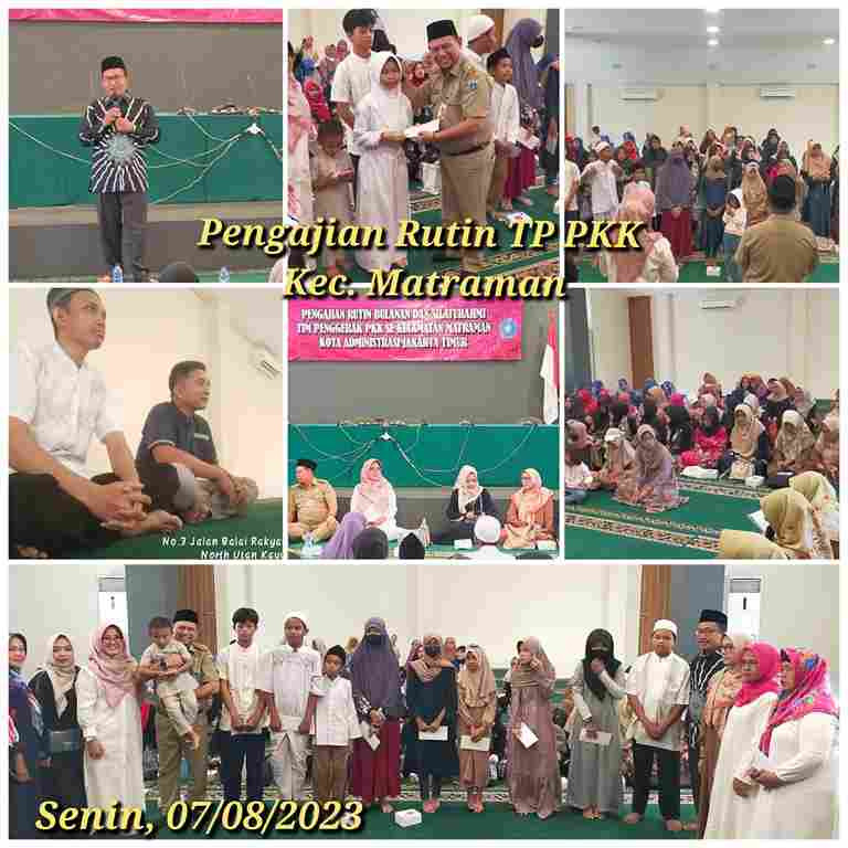 Pengajian Rutin TP PKK  Kecamatan Matraman