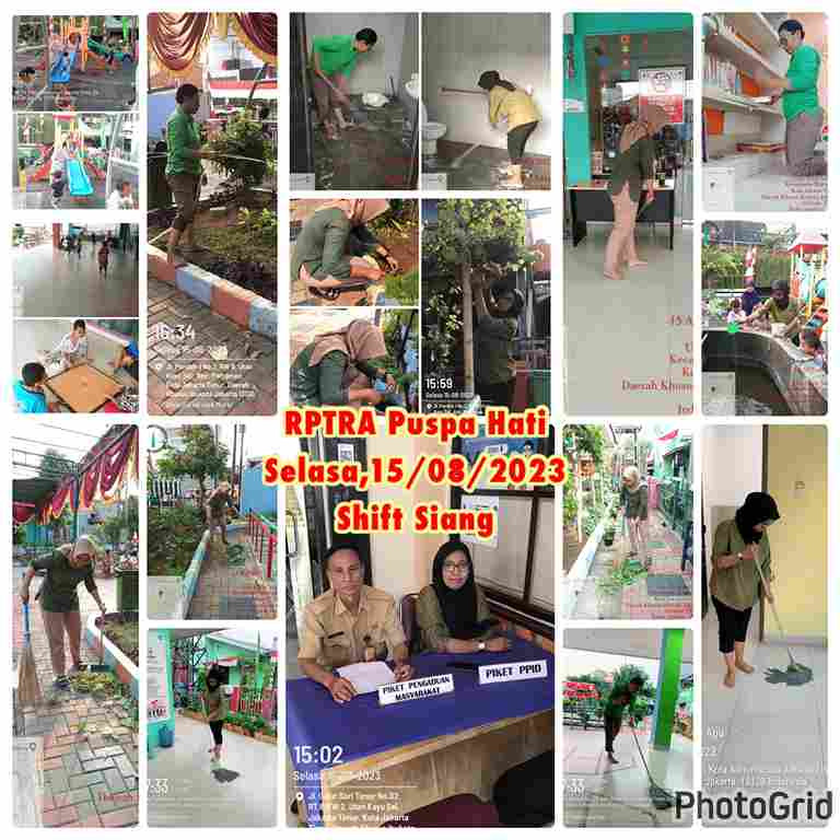 Piket Shift Pagi dan Shift Siang Pengelola RPTRA