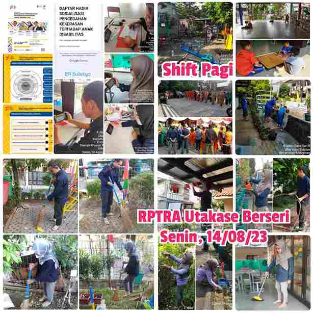 Piket Shift Pagi dan Shift Siang Pengelola RPTRA