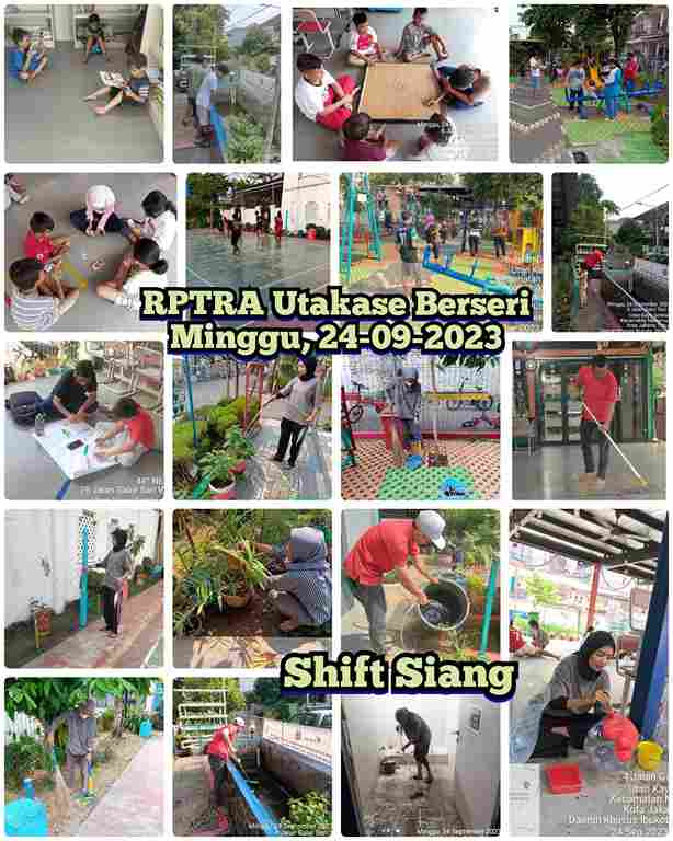 shift siang rptra utakase berseri