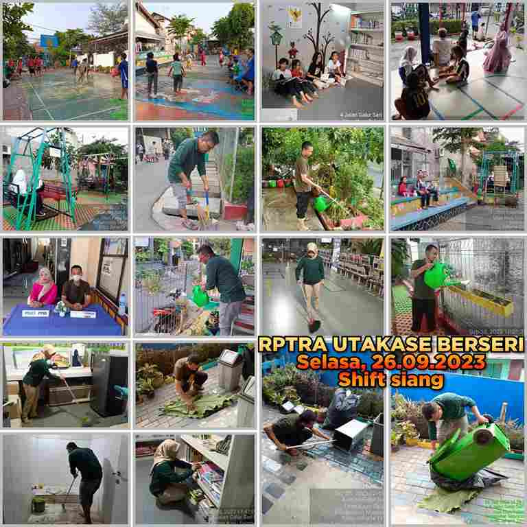 shift siang rptra utakase berseri