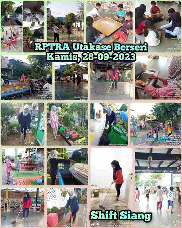 shift siang rptra utakase berseri