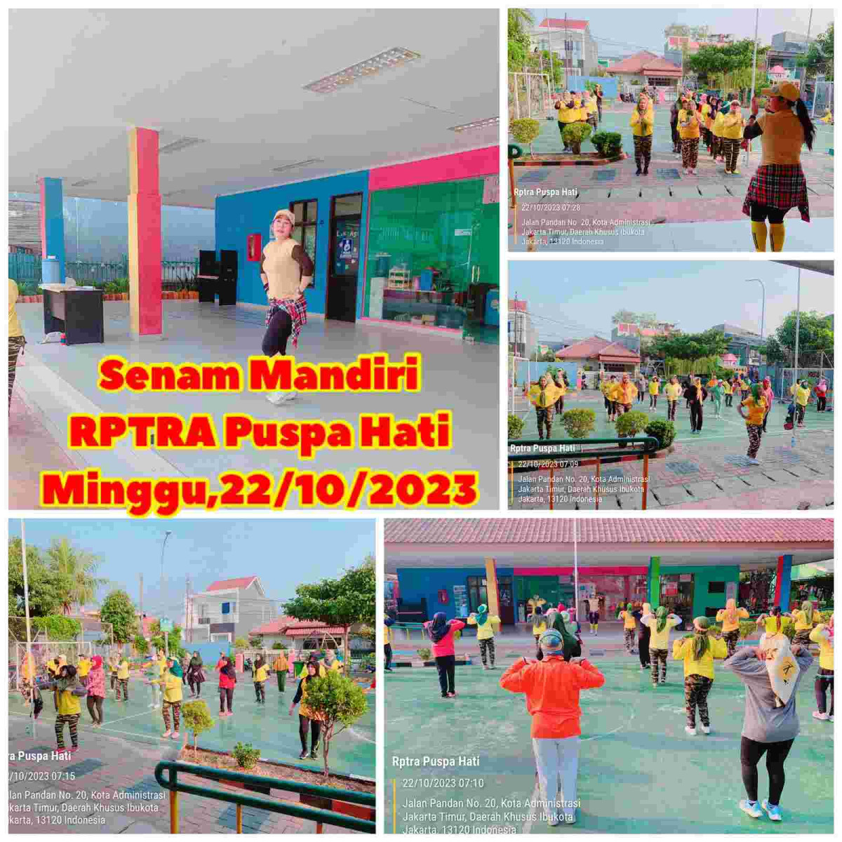 Senam Mandiri Warga sekitar RPTRA