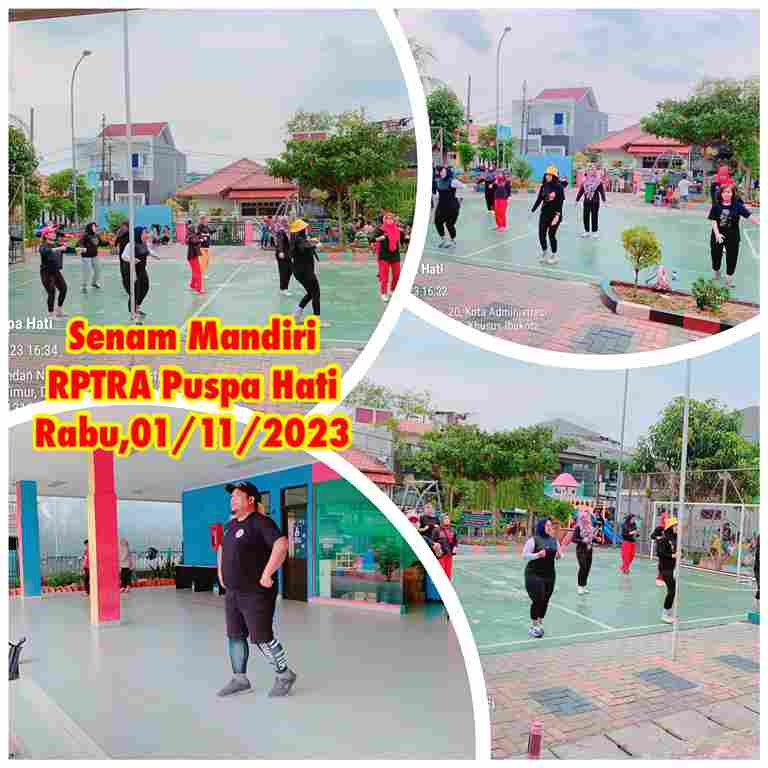 Senam Mandiri Warga sekitar RPTRA Puspa Hati