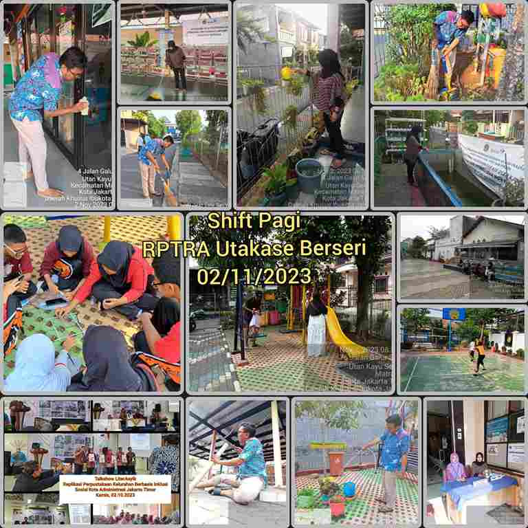 Piket shift pagi dan siang RPTRA