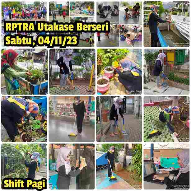 Piket shift pagi dan shift siang pengelola RPTRA