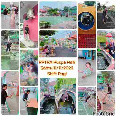 Piket shift pagi dan shift siang penelola RPTRA