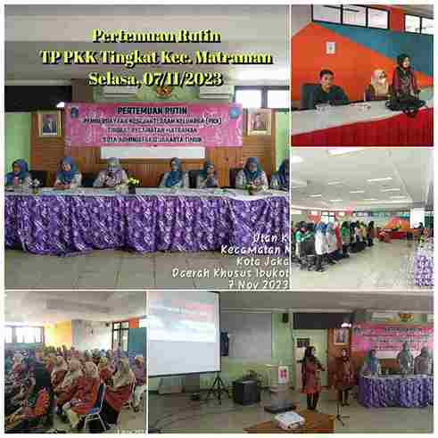 Pertemuan Rutin PKK kecamatan Matraman