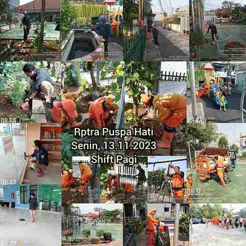 Piket shift pagi dan siang pengelola RPTRA