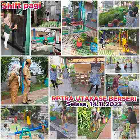 Piket shift pagi dan siang pengelola RPTRA