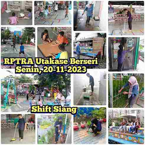 Piket shift pagi dan siang pengelola RPTRA