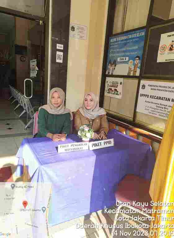 Piket Pos Pengaduan Masyarakat Pengelola RPTRA dan ASN  Kelurahan Utan  Kayu Selatan