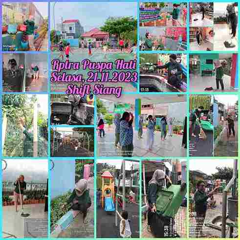 Piket shift pagi dan siang pengelola RPTRA