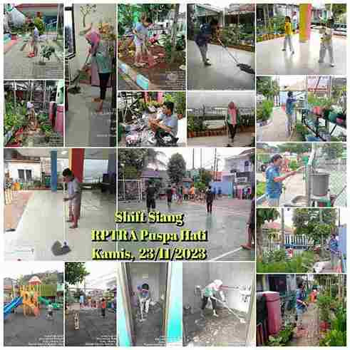 Piket shift pagi dan siang pengelola RPTRA