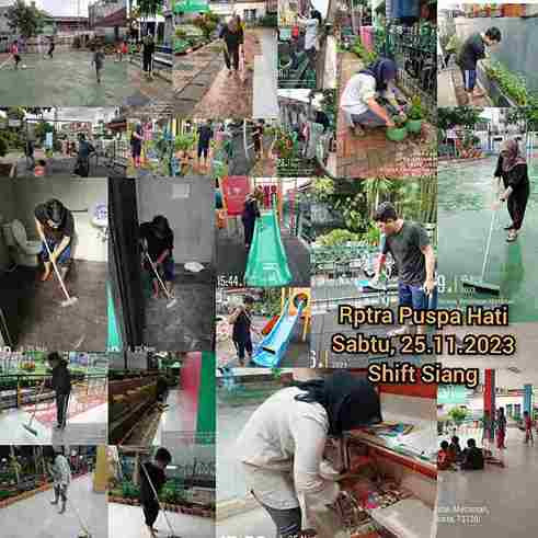 Piket shift pagi dan siang pengelola RPTRA