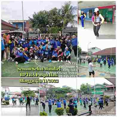 Senam mandiri warga sekitar RPTRA Puspa Hati
