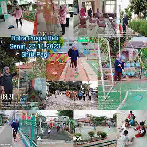 Piket shift pagi dan siang pengelola RPTRA