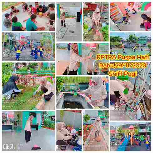 Piket shift pagi dan siang pengelola RPTRA