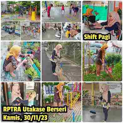 Piket shift pagi dan siang pengelola RPTRA
