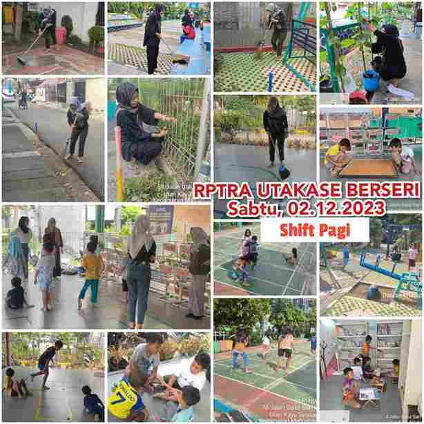 Piket shift pagi dan shift siang pengelola RPTRA