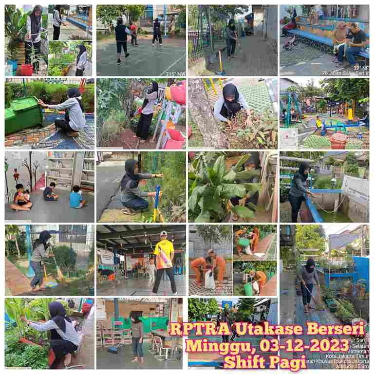 Piket shift pagi dan shift siang pengelola RPTRA