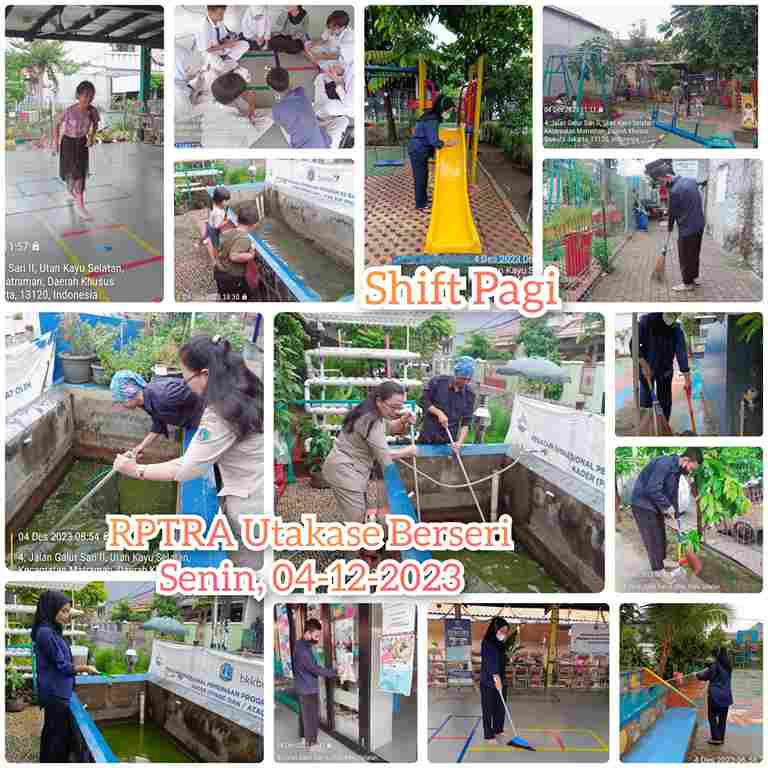 Piket shift pagi dan shift siang pengelola RPTRA