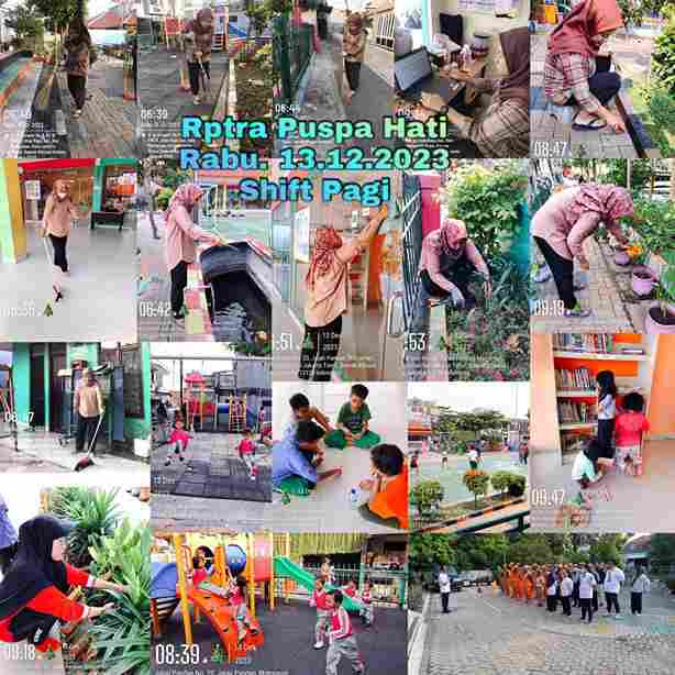 Piket shift pagi dan shift siang pengelola RPTRA