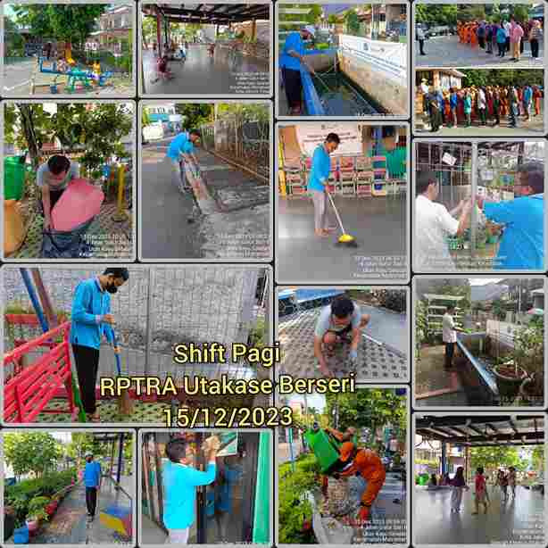 Piket shift pagi dan shift siang pengelola RPTRA