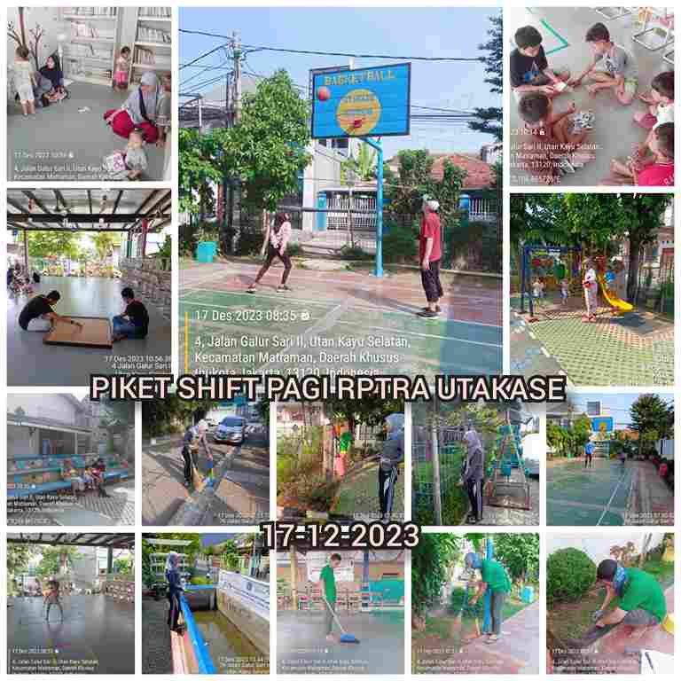 Piket shift pagi dan shift siang pengelola RPTRA