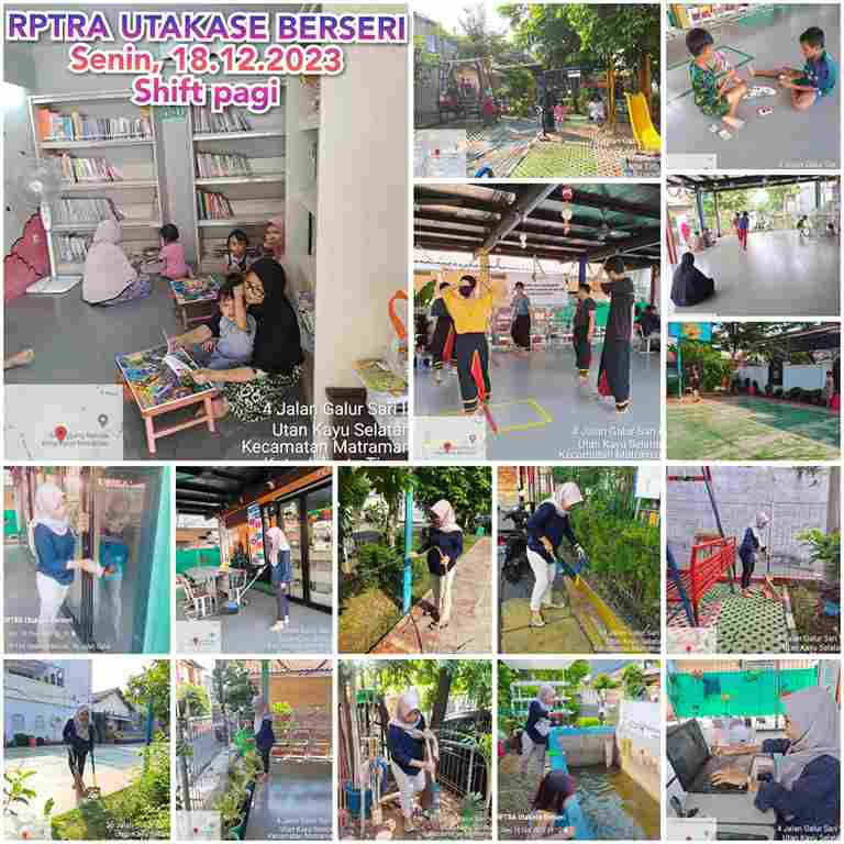 Piket shift pagi dan shift siang pengelola RPTRA