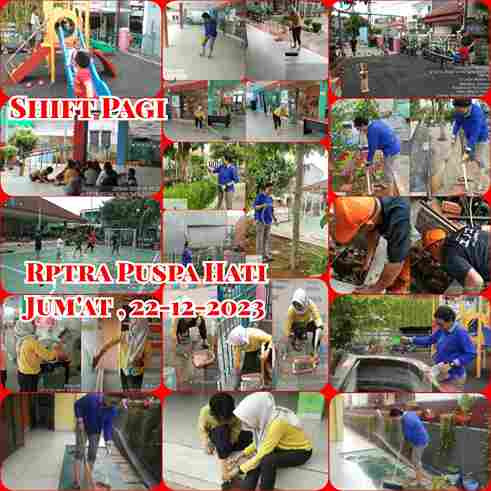 Piket shift pagi dan shift siang pengelola RPTRA