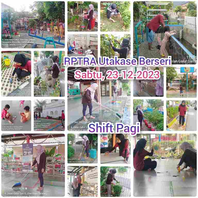 Piket shift pagi dan shift siang pengelola RPTRA